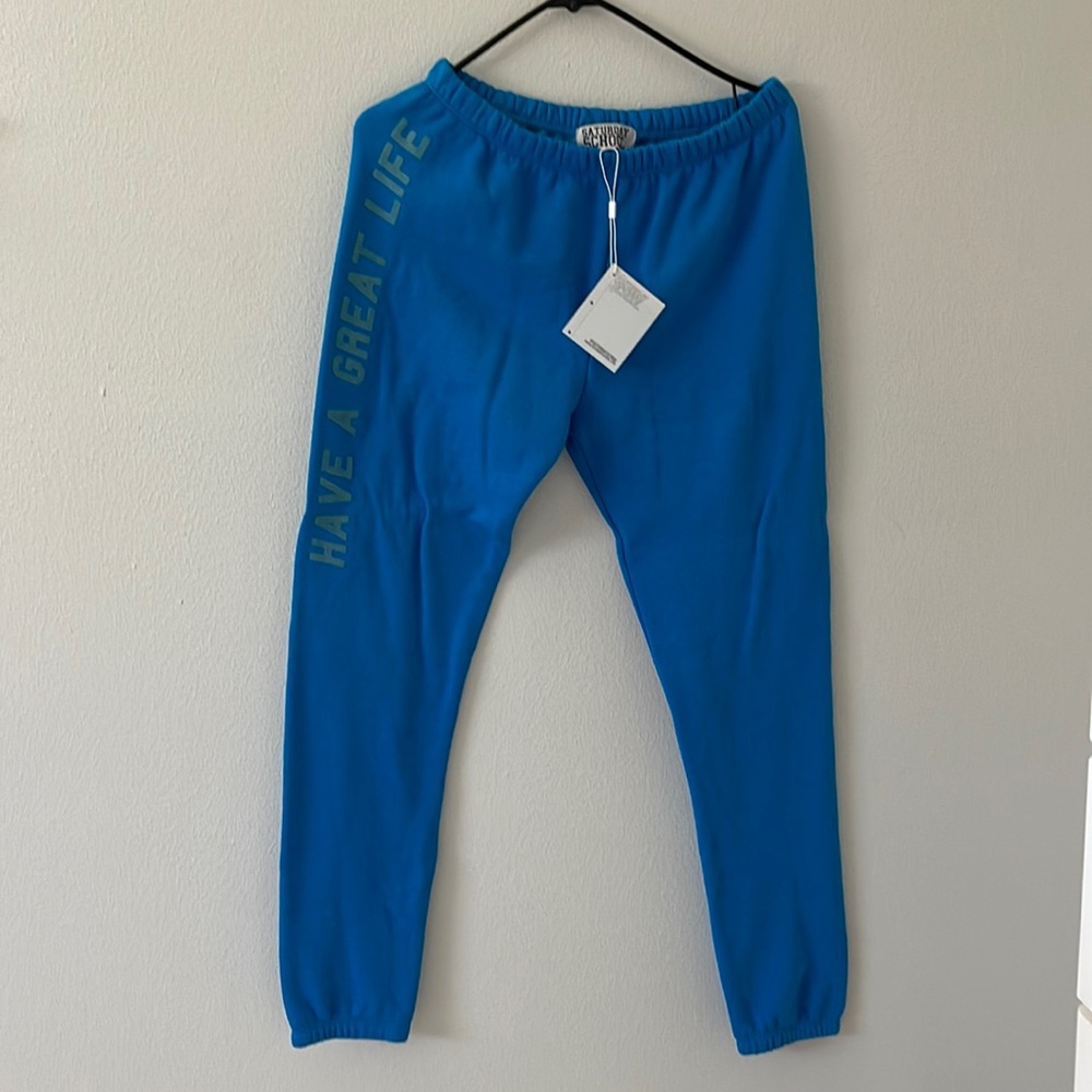 Blue sweat pants